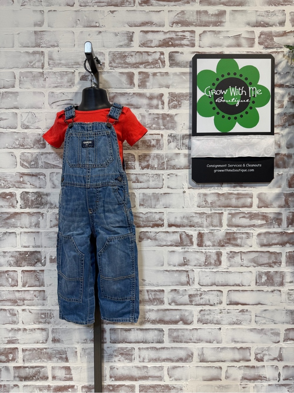 OshKosh B'gosh Blue Denim Overalls Set